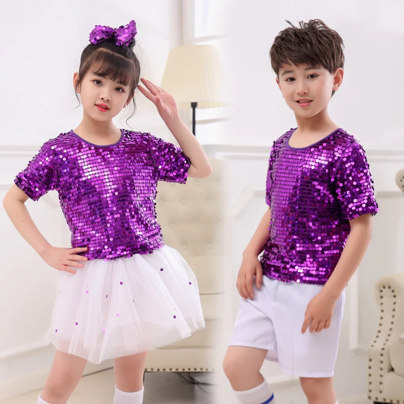 الأطفال مطرزة Pengpeng اللباس الجاز أزياء رقص الاطفال أزياء رقص التشجيع أزياء رقص