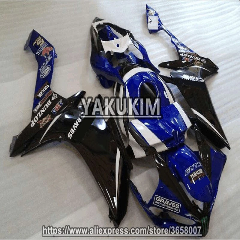 

YAKUKIM ABS Injection Fairing Kits For YAMAHA R1 07-08 YZFR1 YZF1000 07 08 Motobike Fairings New YZF-R1