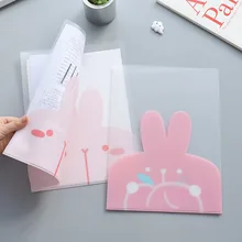 2 шт А4 милый кролик для документов, прозрачная папка, прозрачный ПВХ мешок, пластиковые рукава, бумажный дизайнерский файл для бумажных документов