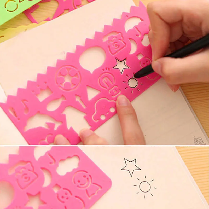 4 Pcs/Set Spirograph Geometric Ruler Learning Animal Drafting Tools Stationery For Students Kids Drawing Toys Gifts YJS Dropship