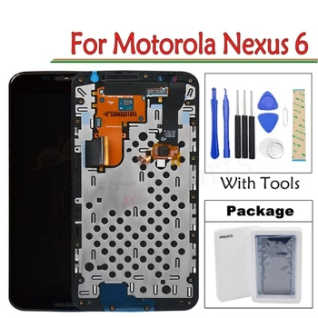 

LCD For Motorola Nexus 6 XT1100 XT1103 LCD Display Touch Screen Digitizer Assembly with Frame 100% Tested For Moto Nexus6 LCD