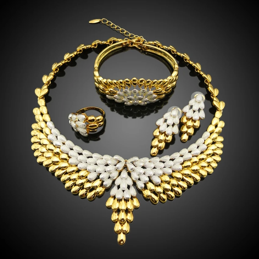 

Yuminglai Dubai Fine Jewlery Exquisite Jewelry Sets Necklace Sets for Women FHK3146