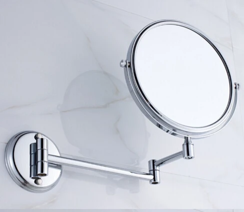 Лидер продаж Ванная комната хром Настенные 8 дюймов Латунь 3X/1x Для ванной зеркало складное туалетный зеркало косметическое зеркало леди