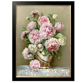 

Golden Panno,Needlework,Embroidery,DIY Floral Painting,Cross stitch,kits,14ct Peony home Cross-stitch,Sets For Embroidery