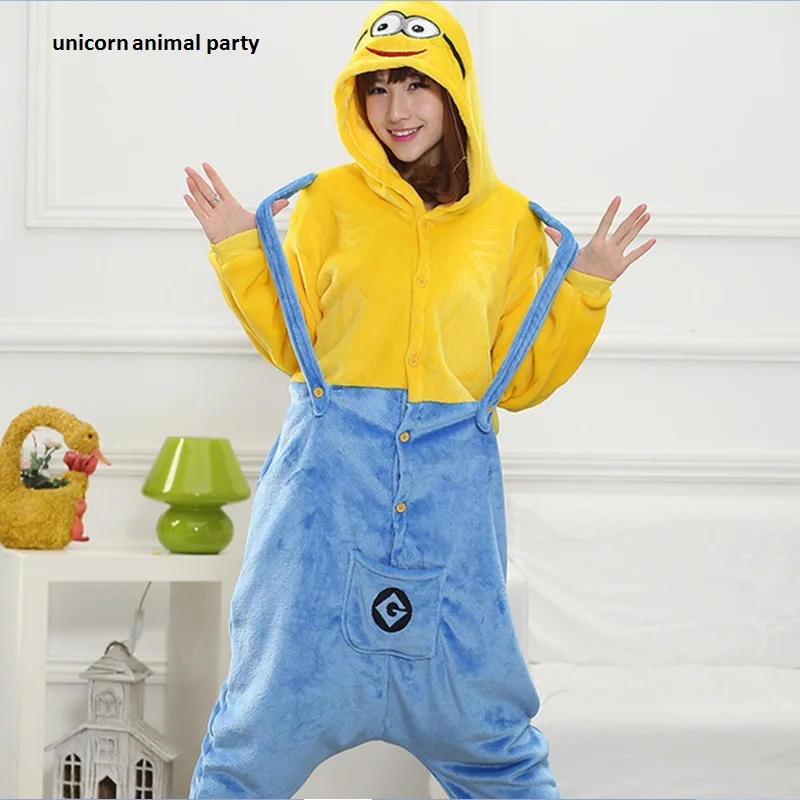 

Halloween Kigurumi Adult Despicable Me Minions Onesies Pajamas Unisex Pyjamas Cosplay Costume Animal Sleepwear Jumpsuit