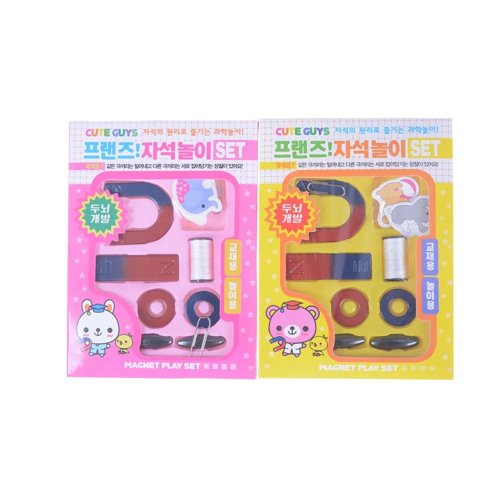 

1 Set Bar U and Ring with Compass blue red / Toy magnet Magnetic Teaching Tool Ferrite Magnet Experiment Magnet Kits New
