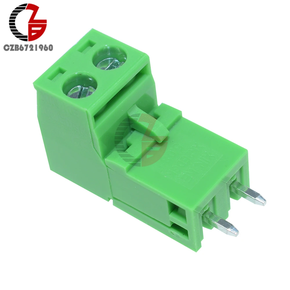 

10Pcs KF2EDGK KF-2P 2PIN Right Angle Plug-in Terminal Connector 5.08mm Pitch