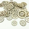 25/50/100pcs Round gear Wooden Hanging Tags Christmas Tree Ornament Steampunk style DIY Engraving Crafts Wedding party Decor ► Photo 3/5