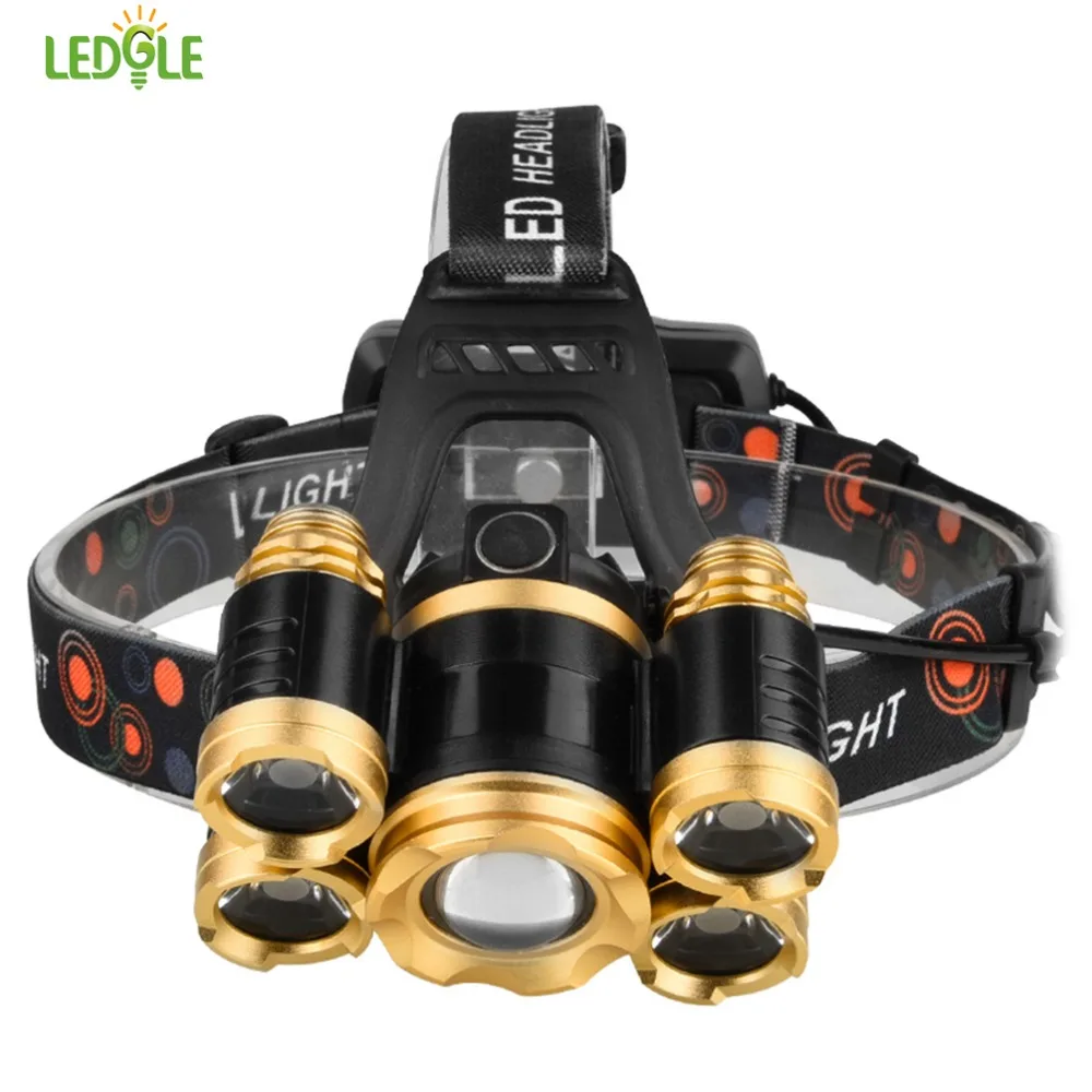 LEDGLE Zoomable Headlamp Cree T6 USB Rechargeable LED Headlights Ultra-bright Headlamps for Outdoor Lighting 4 Modes White Light | Лампы и