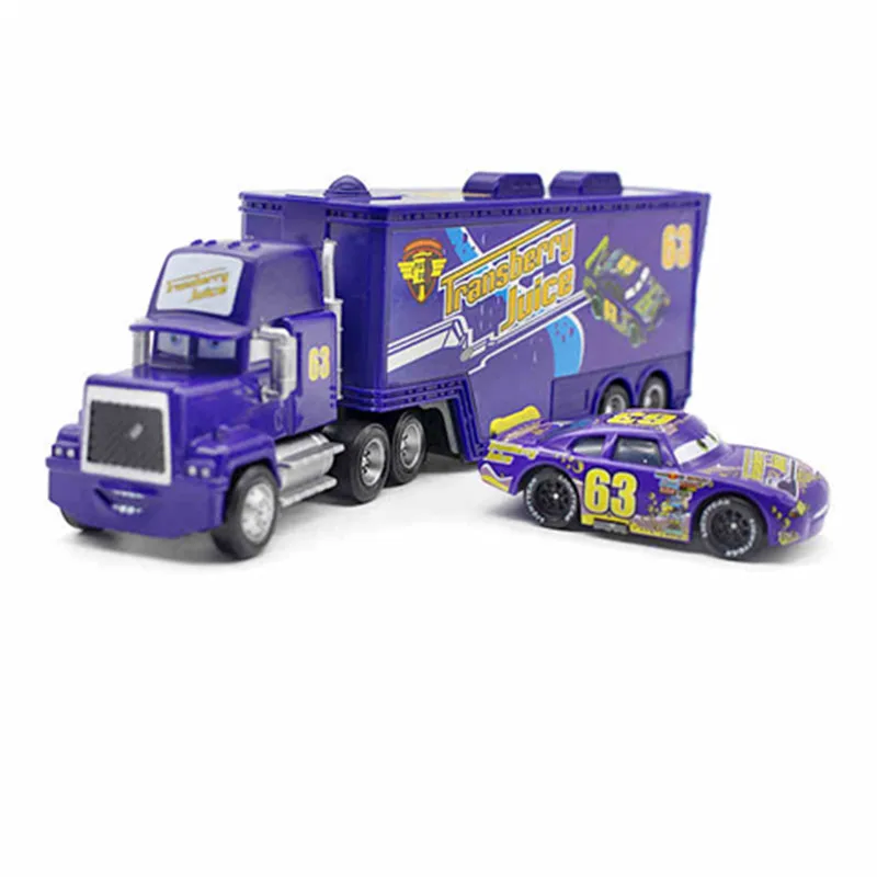Disney Pixar тачки 26 стилей 2 шт Молния Маккуин Mack грузовик Jimmy The King 1:55 литья под давлением из металлического сплава модель игрушки машинки для детей