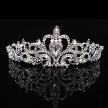 1 Pcs Diamond Tiara Crown Hair Sticks Women Headdress Bridal Prom Elegant Fashion Hair Bands