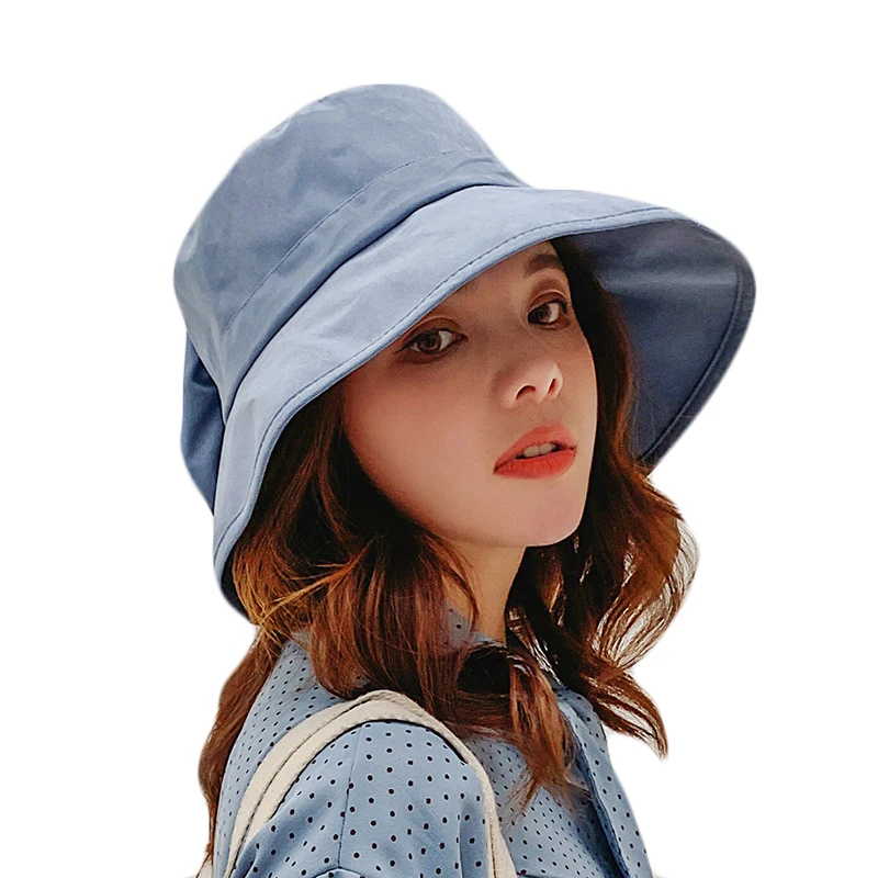جديد الصيف النساء قبعات للحماية من الشمس القطن الصياد قبعة واسعة كبيرة حافة المضادة للأشعة فوق البنفسجية الشاطئ قبعات الفتيات السفر طوي واق... جديد الصيف النساء قبعات للحماية من الشمس القطن الصياد قبعة واسعة كبيرة حافة المضادة للأشعة فوق البنفسجية الشاطئ قبعات الفتيات السفر طوي واق...