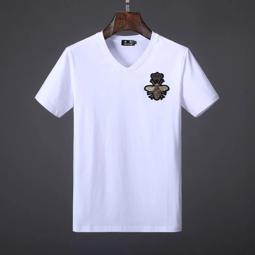 New fashion summer short t shirt men brand clothing cotton comfortable male t-shirt embroidery tshirt men clothing DY522056
