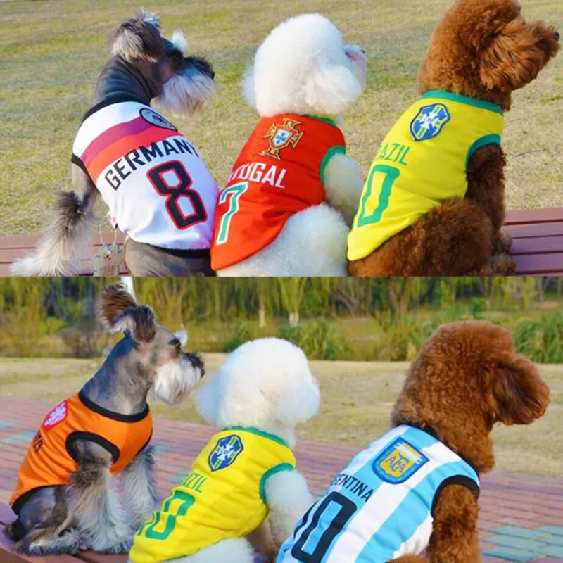 Pet Dog Clothes Sports Shirt for Dogs Pet Soccer Jersey Summar Dog Vest