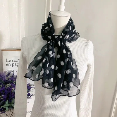 

Elegant Fashion Design Summer Style Women Lady Shawl Chiffon Dot Rectangle Scarf Scarves Gauze Kerchief New Creative