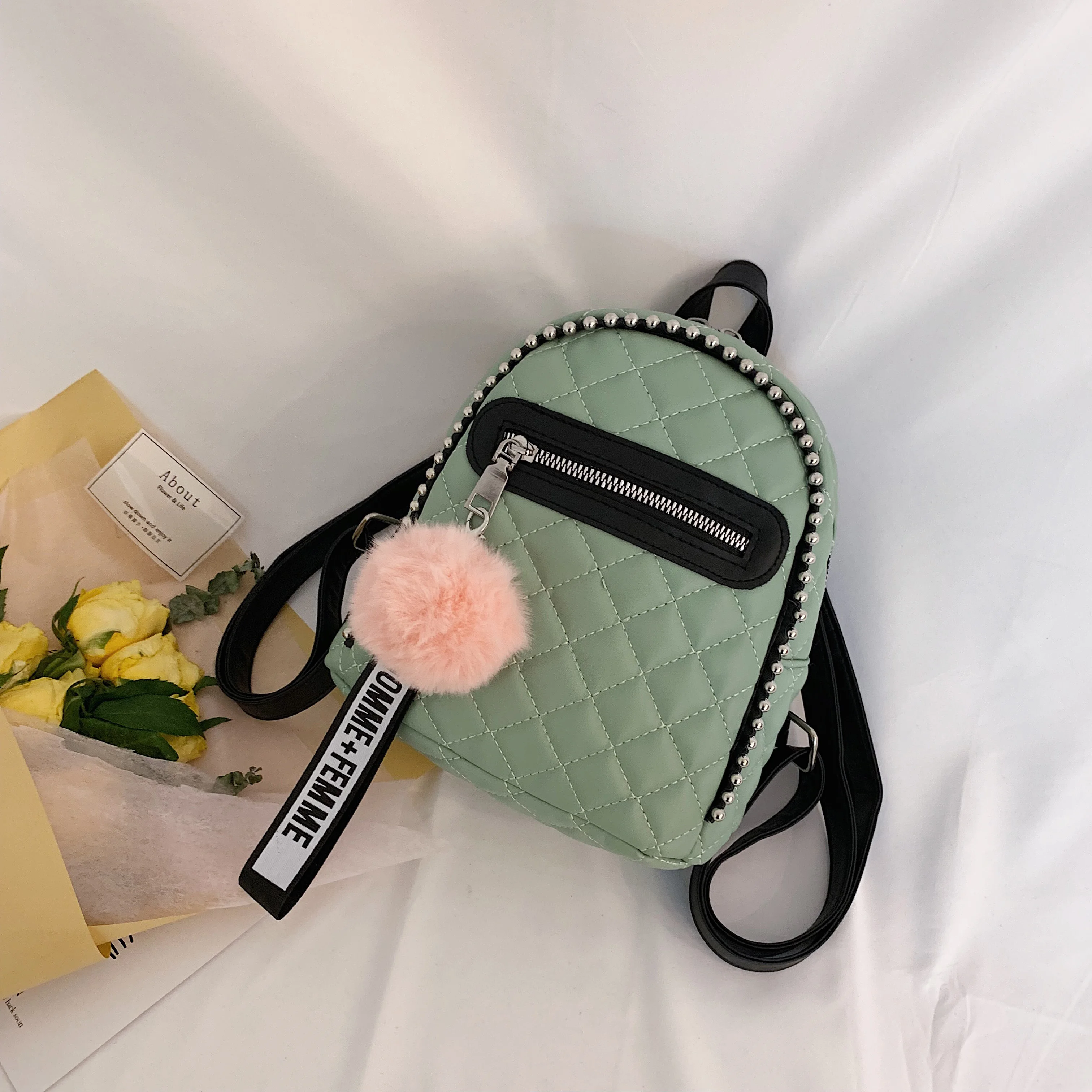 

Hairball Backpack Women Pu Leather Female Backpacks Teenager School Mochila Feminina Rucksack Mochilas Mujer 2019