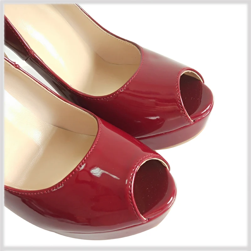 Carollabelly/ г. Новые модные женские туфли-лодочки пикантные туфли на высоком тонком каблуке 16 см с открытым носком женские туфли-лодочки, большие размеры 34-46