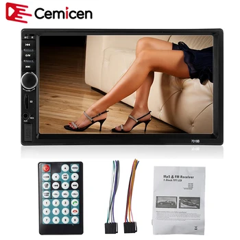 

Radio Car 2 Din MP5 Player 7018B Touch Screen 2Din Autoradio With Rearview Camera Bluetooth FM AUX USB Mirror Link For Phone