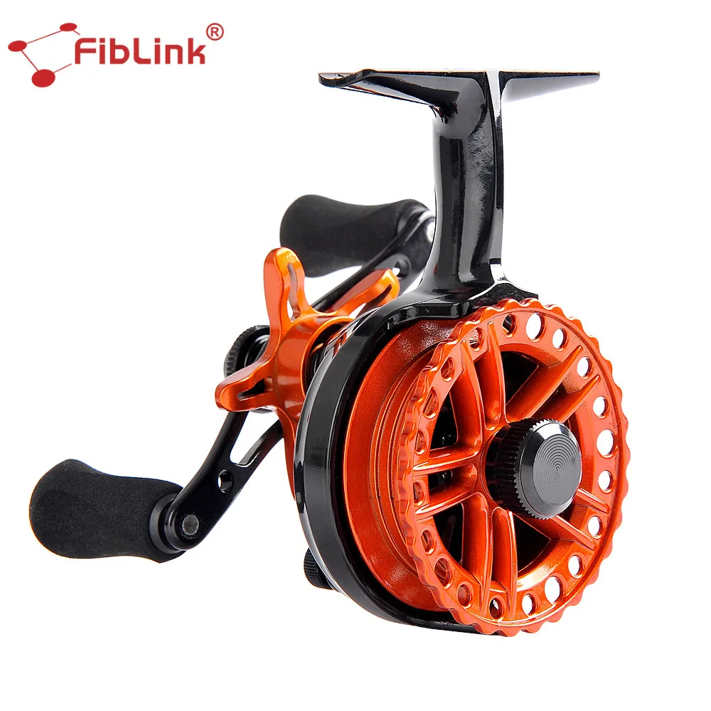 Fiblink Inline 2.61 Ice Fishing Reel 4+1BB Ball Bearings Plastic Raft