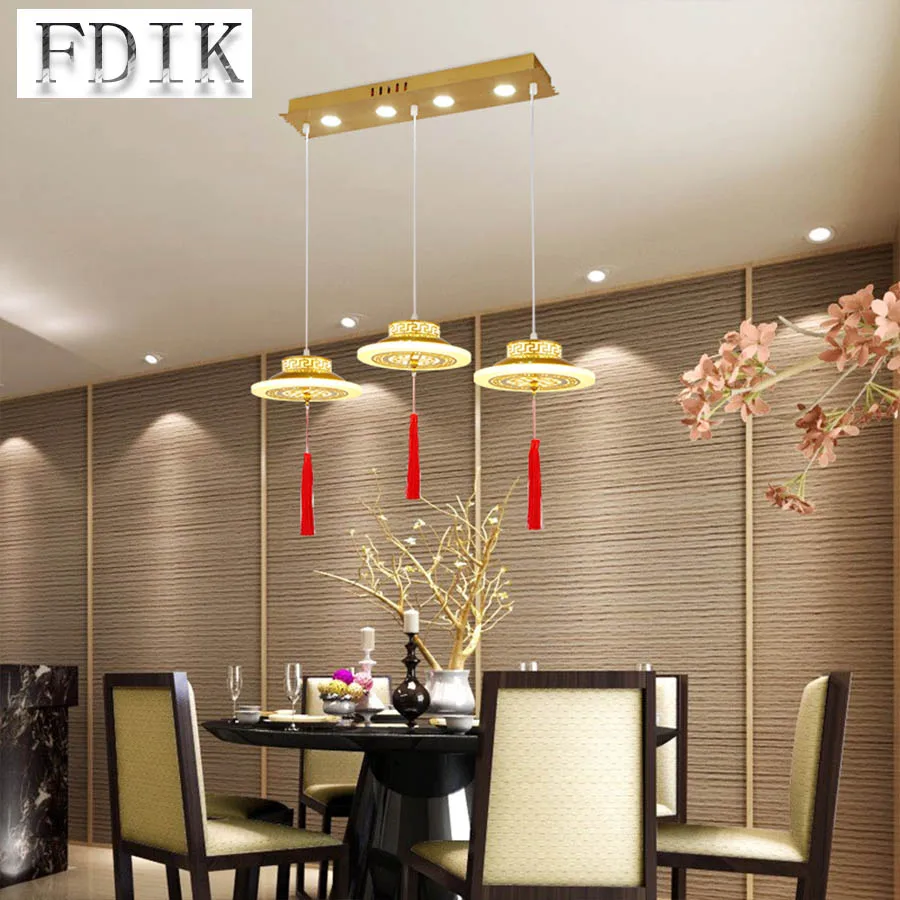 

Creative Fashion Chandeliers Three Chinese Restaurant Chinese Style Modern Minimalist Bar Chandelier Lamps LED Chandelier