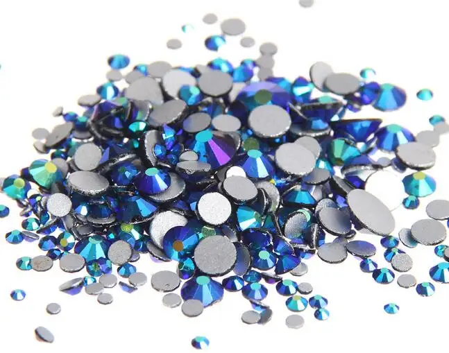 SS12 Jet Black AB color 1440pcs Non Hotfix Rhinestones 3.0 3.2mm