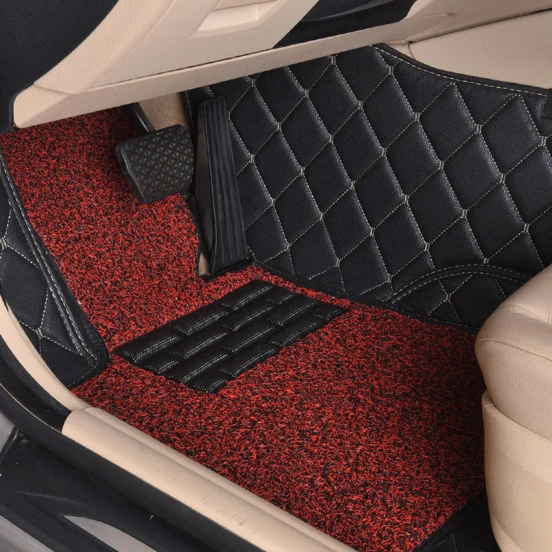 

2016 new car floor mats for Hyundai ix30 ix35 Sonata ELANTRA Terracan Tucson Accent SantaFe coupe XG wire ring foot tugs set top