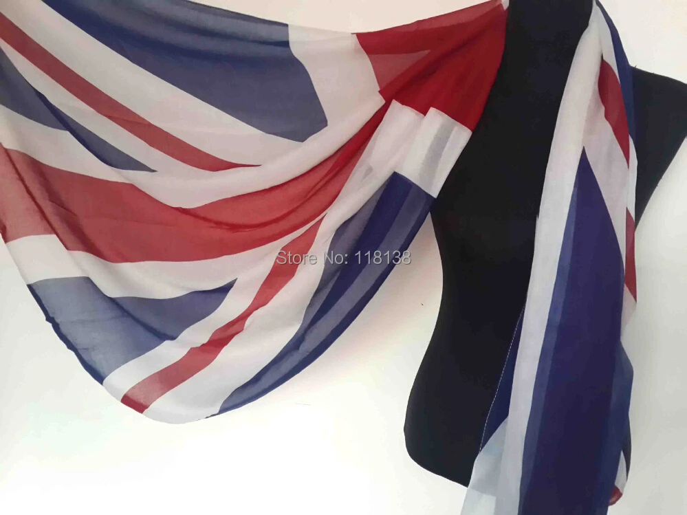 

Oversize Union Jack UK Flag Long or Infinity Scarf Soft, Free Shipping
