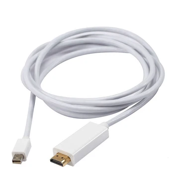 

50pcs Male to Male 1.8M/6FT Mini DP to HDMI Cable Thunderbolt Mini Displayport to HDMI Adapter for Macbook Pro Air for iMac