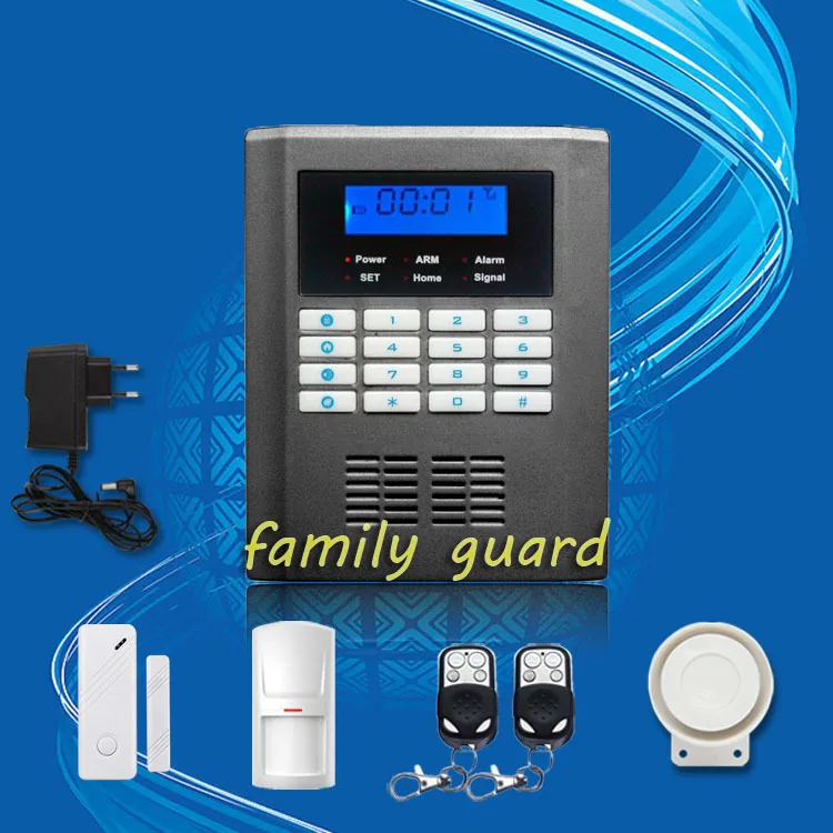 

Free Shipping!Wireless Home GSM PSTN Telephone Auto-dial Security Burglar Alarm System Kit with new door clearance sensor