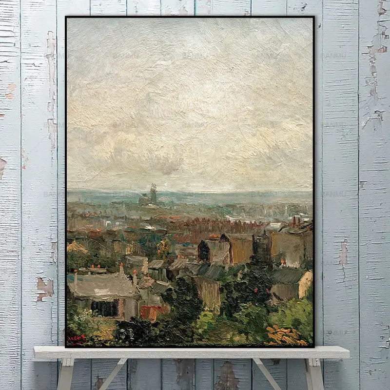 

Wall poster decoration for living room Wall Art Picture Canvas painting home decor print Villages and trees on canvas no frame