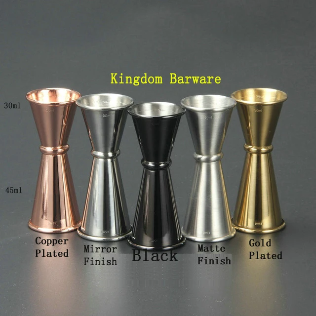 Black Jigger Stainless Steel 5 Different Surface Finish Jigger Bar