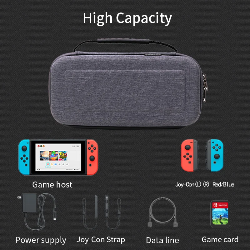 Original NEW EVA Hard Shell Case for Nintend Switch Games Steering Wheel Grip Caps Controller Charger Travel Waterproof Game Bag Original NEW EVA Hard Shell Case for Nintend Switch Games Steering Wheel Grip Caps Controller Charger Travel Waterproof Game Bag