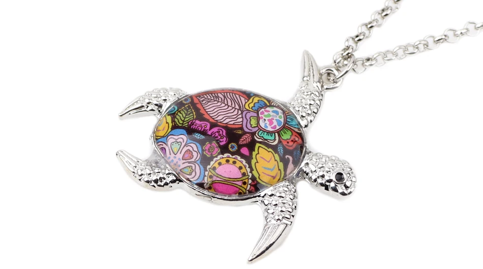 WEVENI заявление Макси черепаха ожерелья, подвески, цепочки воротник океан Коллекция Аксессуары Модные украшения для Для женщин