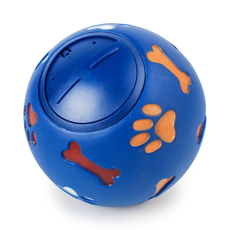 Резиновая игрушка для собаки шарики для жевания диспенсер утечки еда играть мяч интерактивный питомец Стоматологическая разработка зубов игрушка Синий Красный диаметр 7,5 см - Цвет: blue