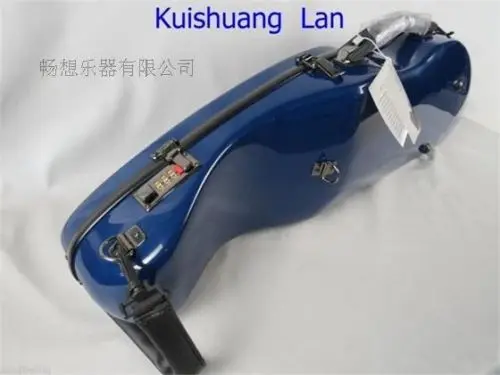 

1pcs Rare model fiberglass blue colorl coded lock violin case 4/4