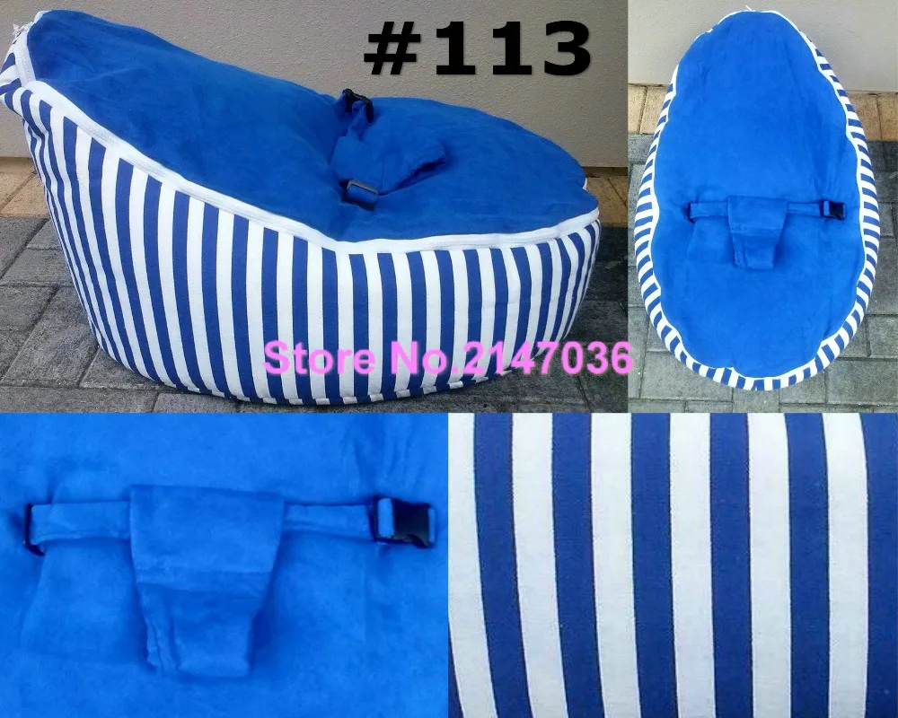 Blue stripes cotton fabric Baby bean bag sleeping chair, Promotion cheap price kids beanbag sofa beds Blue stripes cotton fabric Baby bean bag sleeping chair, Promotion cheap price kids beanbag sofa beds