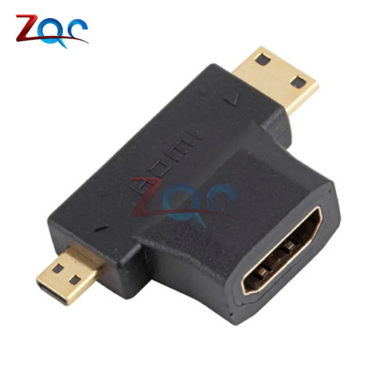 

3 In 1 Micro Male Mini HDMI male to HDMI Female Cable Adapter Converter