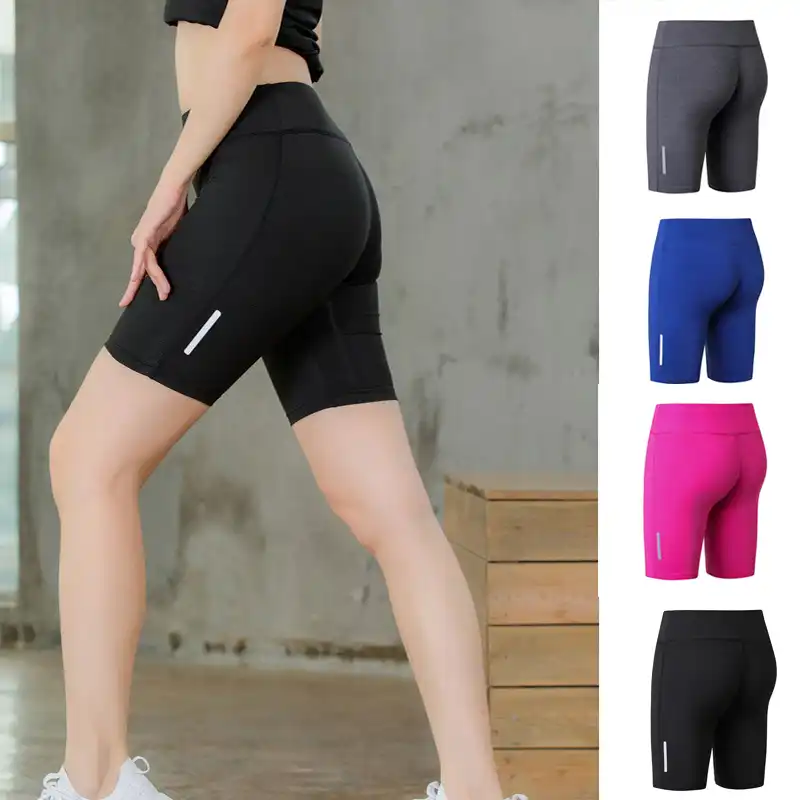 ladies long gym shorts