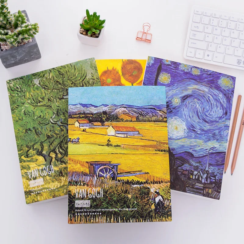 

128 sheets Sketchbook Thick Paper 100g Color pencils notebooks Graffiti Watercolor Book Van Gogh Sketch Book