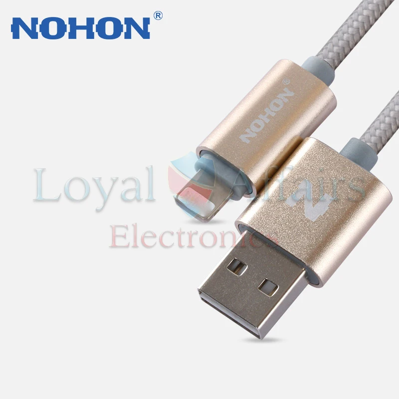 NOHON 150 см светодиодный умный USB кабель для iPhone X 8 5S 6 Plus 6S ipad 4 mini Air IOS 6 7 8 9 10 11 алюминиевый сплав кабель для зарядки и передачи данных