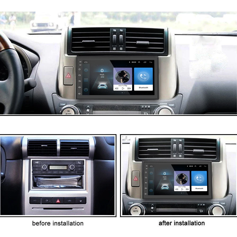 S6 2 Din Car Stereo Android 8,1 Quad Core 7 pulgadas de navegación GPS Auto Radio enlace espejo Bluetooth Video de música 1 GB de RAM 16 GBROM - 4