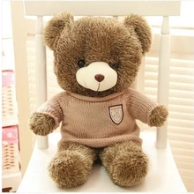 Чучело милый Мишка Тедди 60 см хаки полосатый свитер медведь плюшевая игрушка мягкая кукла подушка w3367