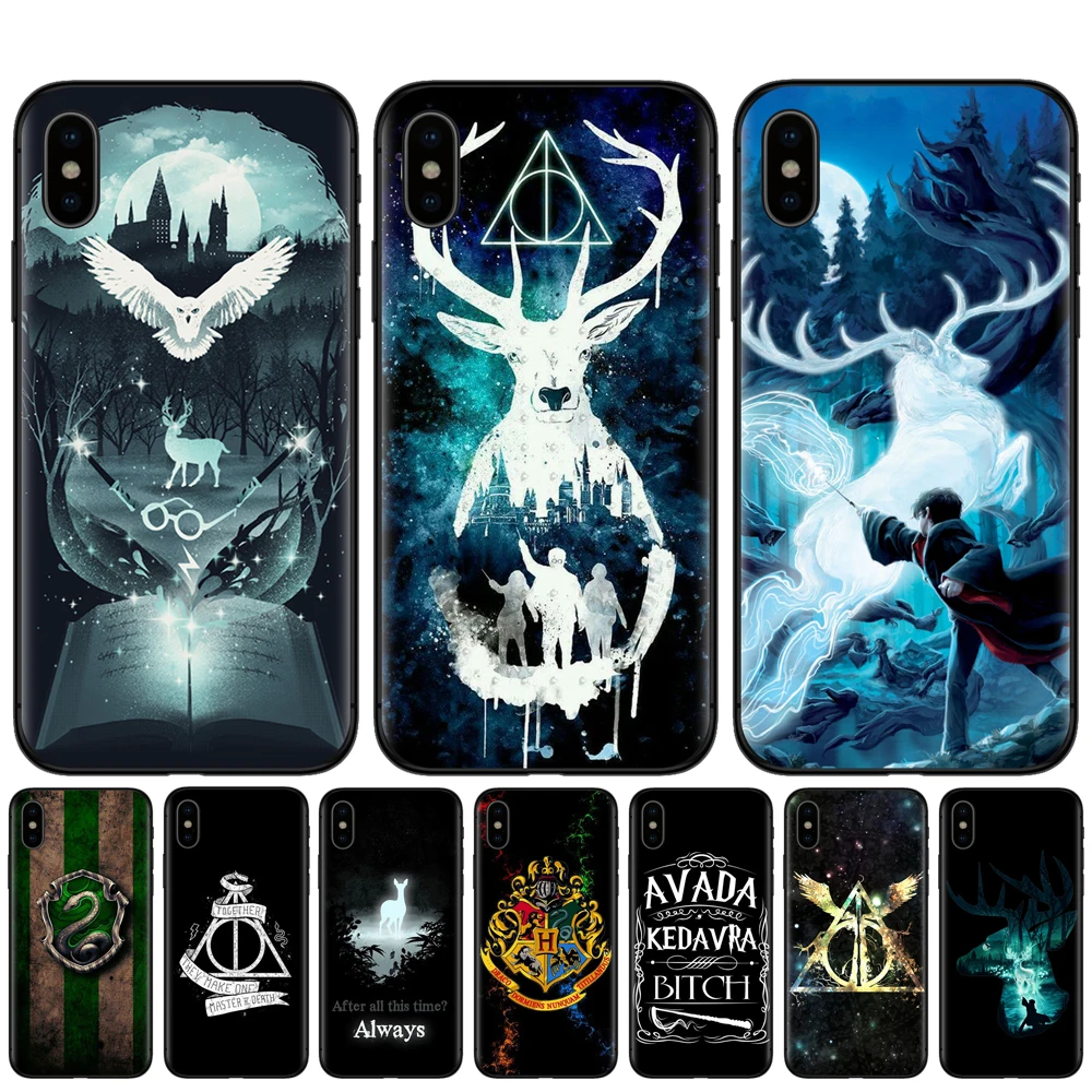 KACKYFUL ل iphone 7 حالة هاري بوتر Hufflepuff Ravenclaw سليذرين جراب هاتف ل iphone 8 7 6 6 S زائد X XR XS ماكس 5 S SE