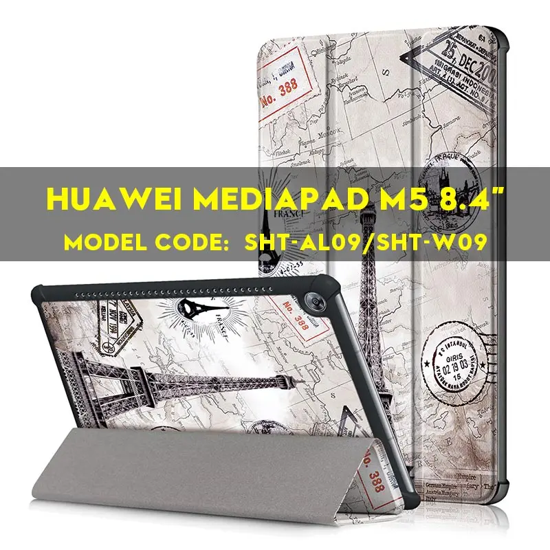 AIEACH чехол для huawei MediaPad M5 10,8 CRM-AL09 CRM-W09 из искусственной кожи смарт-чехол с откидной крышкой держателем для huawei MediaPad M5 8,4 чехол - Цвет: M5 8.4 Tower