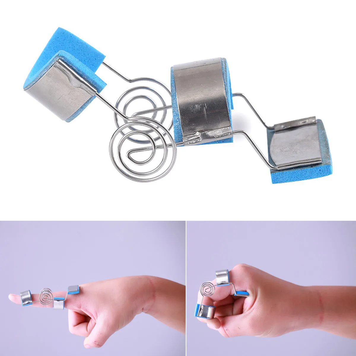 

S/M/L Training Splint Orthosis Finger Contractures Spasm Hemiplegic Stroke Knuckle Recovery Rehabilitation Exercise Finger Joint
