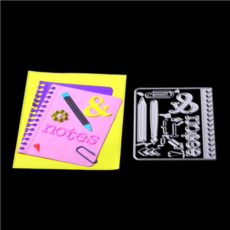 

SCD1073 Notes Metal Cutting Dies For Scrapbooking Stencils DIY Album Cards Decoration Embossing Folder Craft Die Cuts Tools