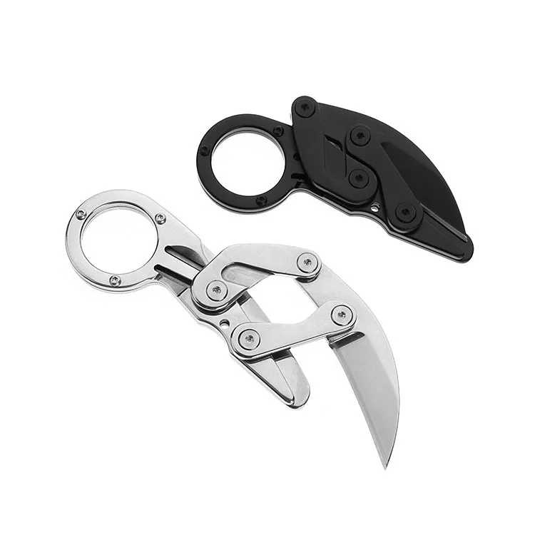 Складной нож Morphing karambit V2 механический Клинок с когтями из стали 9Cr18Mov для