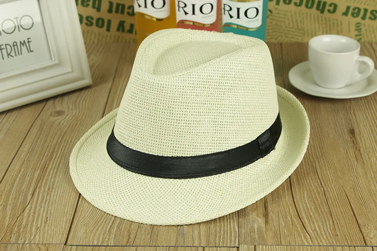 ONE SIZE ADJUSTABLE UNISEX MEN WOMEN SUMMER BEACH TRILBY STRAW PANAMA WIDE BRIM BEACH CAP ENGLISH STYLE SUN HAT
