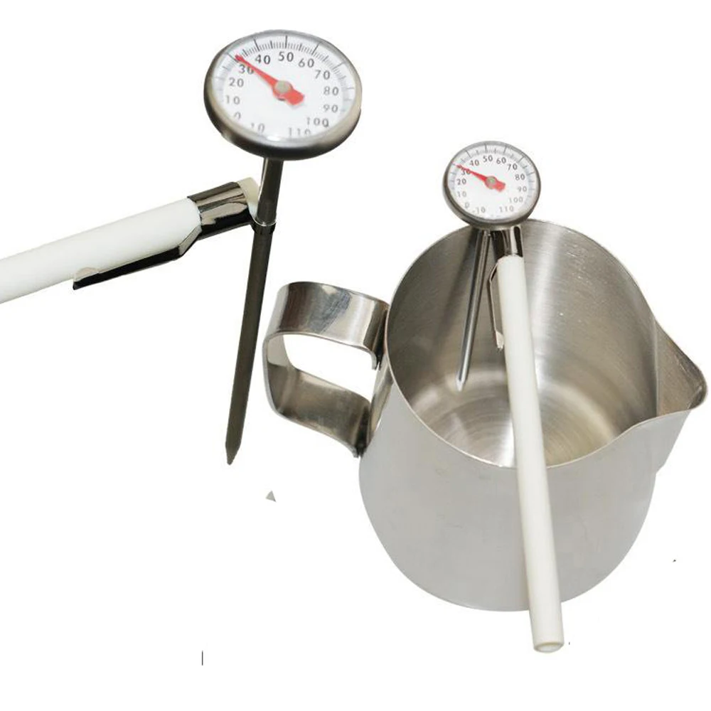 

Instant Read Coffee Cooking Milk Frothing Pocket Probe Thermometer 1" face dial