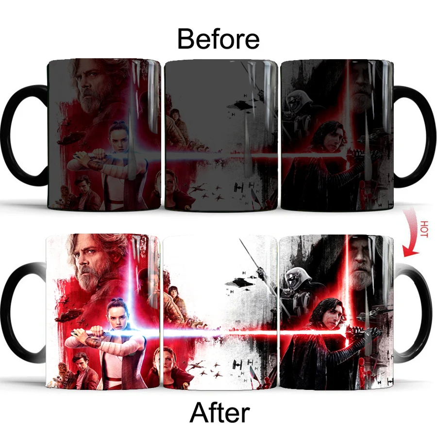 

star wars mugs Heat Sensitive mug transforming coffee cup color changing magic mug tea cups best gift for your friends